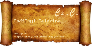 Csányi Celerina névjegykártya
